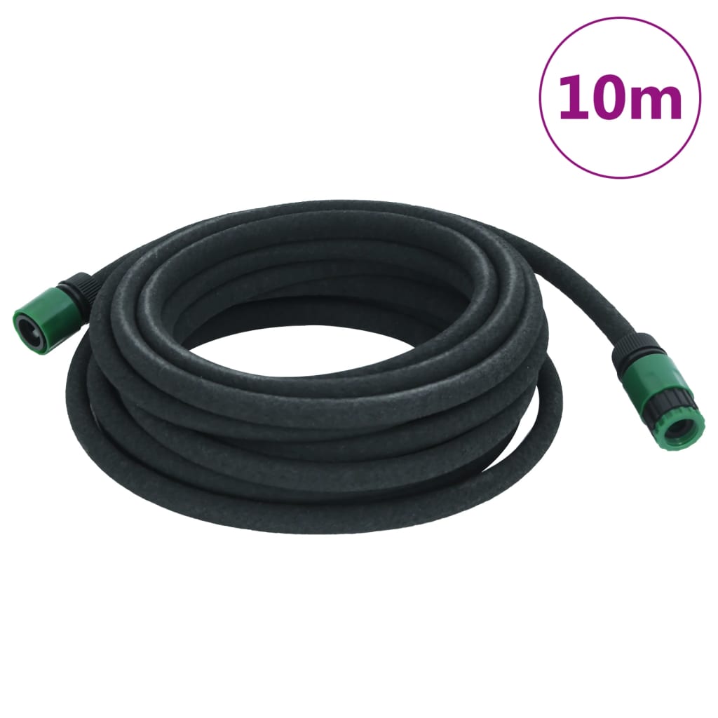 VidaXL Druppelslang 0,6'' 10 m rubber zwart