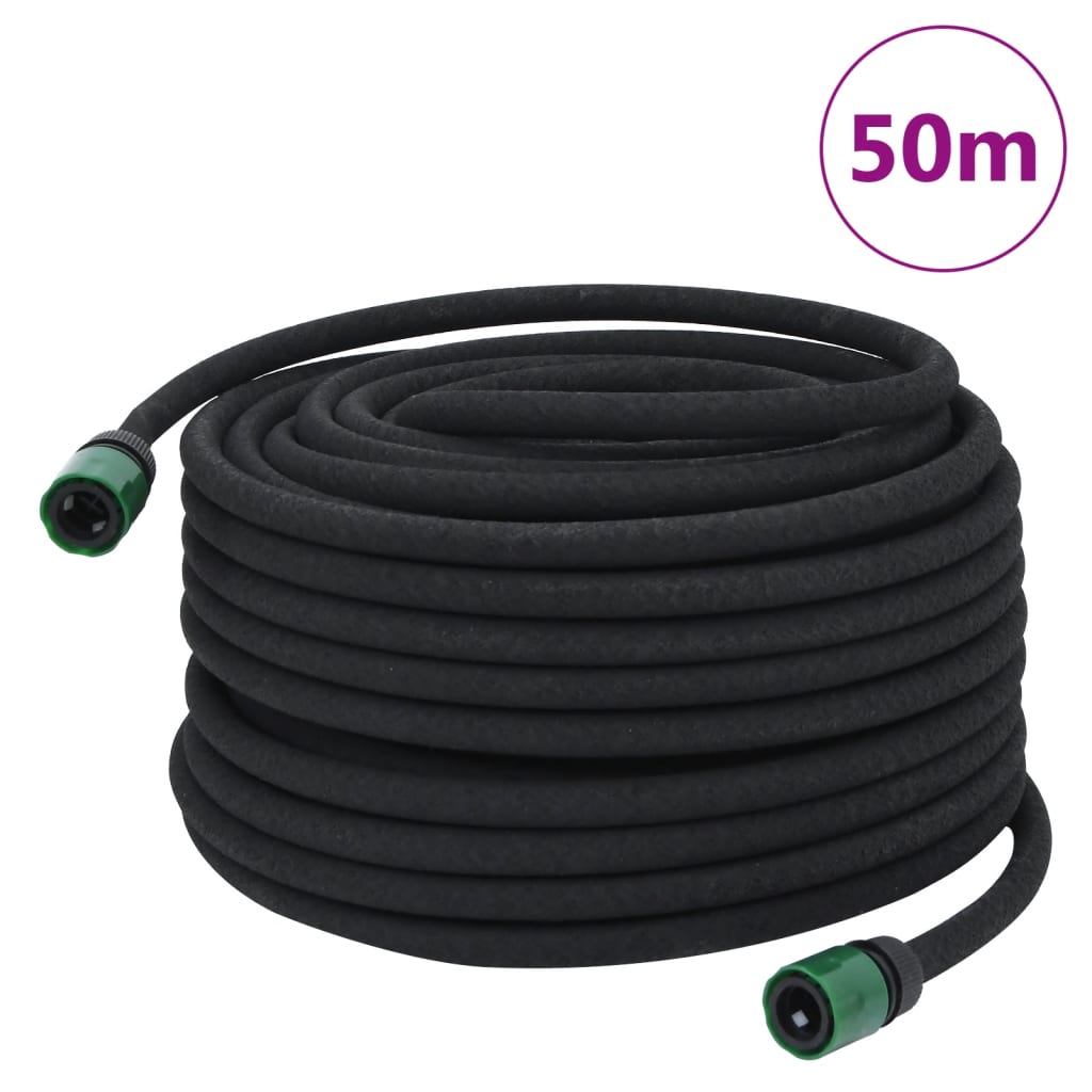 Vidaxl Drip hose 0.6 '' 50 m rubber black