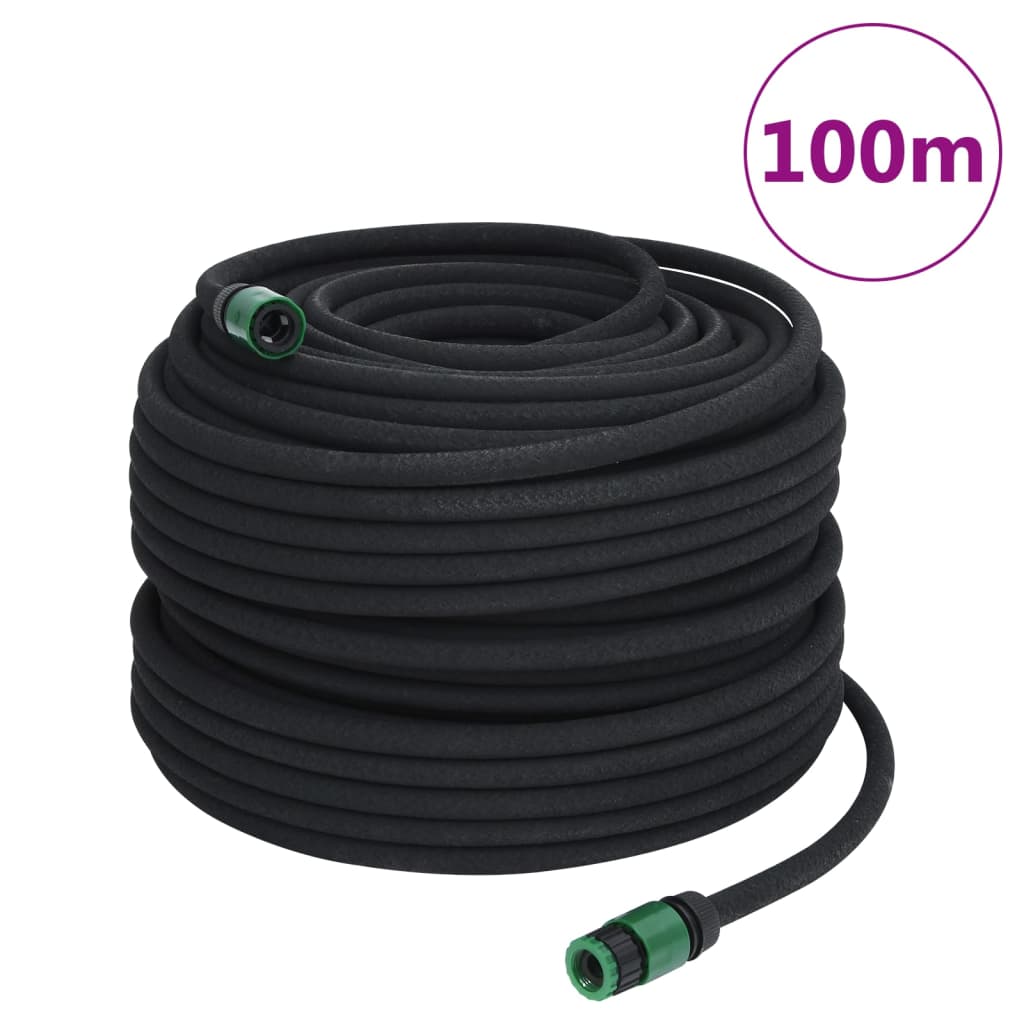 Vidaxl Drip hose 0.6 '' 100 m rubber black