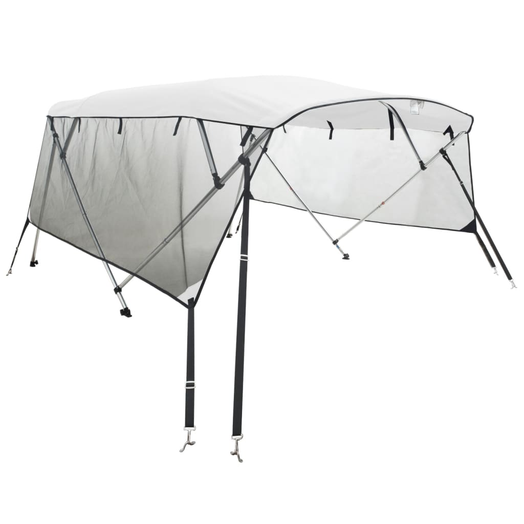 Vidaxl Biminitop 4 arches with mesh side walls 243x (185-198) x137 cm