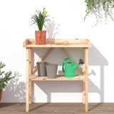 Vidaxl plant table with shelf 78x38x82.5 cm solid pinewood