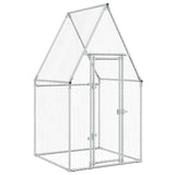 Vidaxl Chicken Coop 100x100x190 cm galvanizované ocelové stříbrné barvy