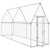 Vidaxl Poulet Coop 400x100x190 cm galvaniséiert Stol Sëlwerfaarf faarweg