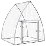 Vidaxl Chicken Coop 100x105x120 cm de acero galvanizado de color plateado