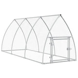 Vidaxl Chicken coop 300x105x120 cm galvanized steel silver colored