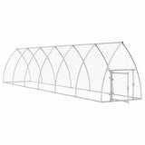 Vidaxl Chicken Coop 600x105x120 cm galvanisert stål sølvfarget