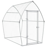 Vidaxl Chicken Coop 200x105x182 cm Galvaniserat stål silverfärgat