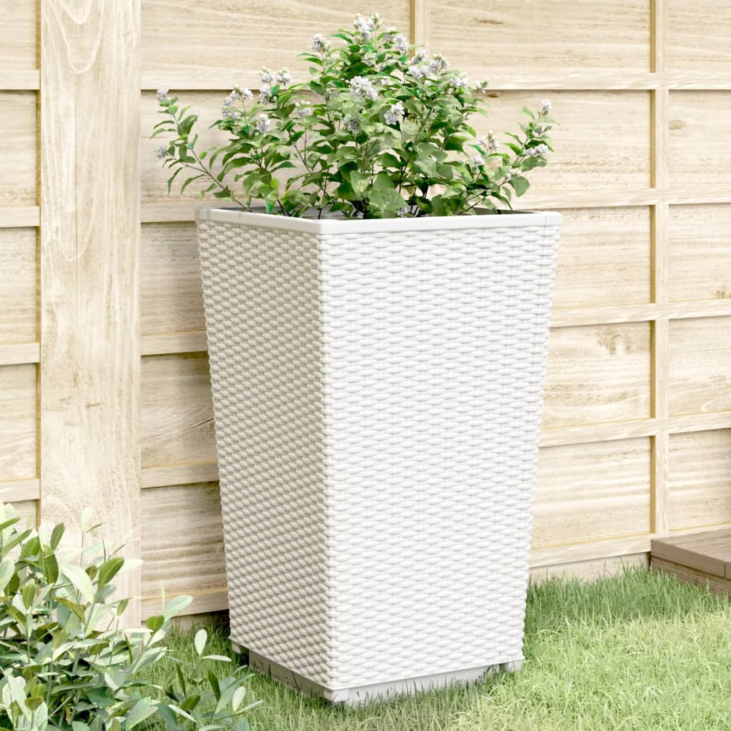 Vidaxl Planters 2 st 32.5x32.5x57 cm Polypropene white