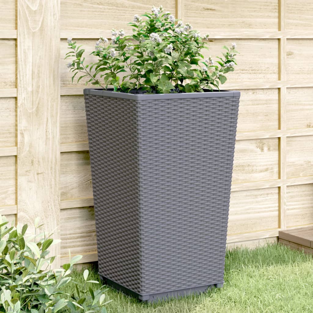 Vidaxl Planters 4 St 32.5x32.5x57 cm polypropen grå