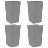 Vidaxl Planters 4 st 32.5x32.5x57 cm Polypropene light gray