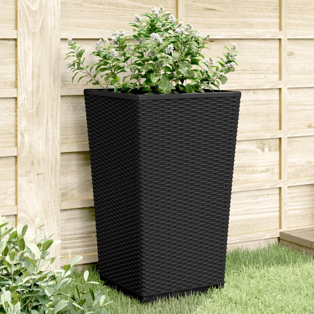 Vidaxl Planters 4 b 32.5x32.5x57 cm Polyprope schwaarz