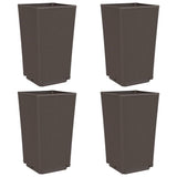 Vidaxl Planters 4 ST 32,5x32,5x57 cm Polipropen Brown