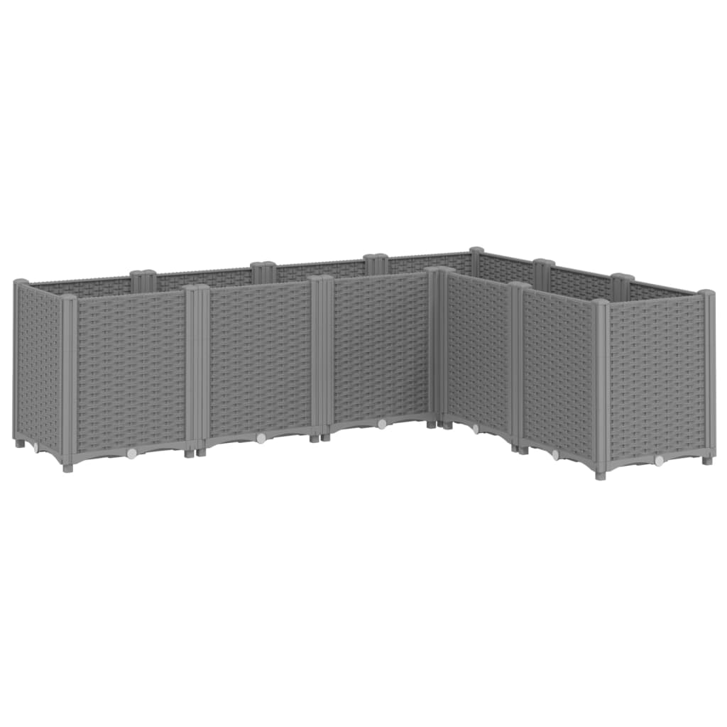 VidaXL Planning box 160x120x53 cm Polypropene light gray