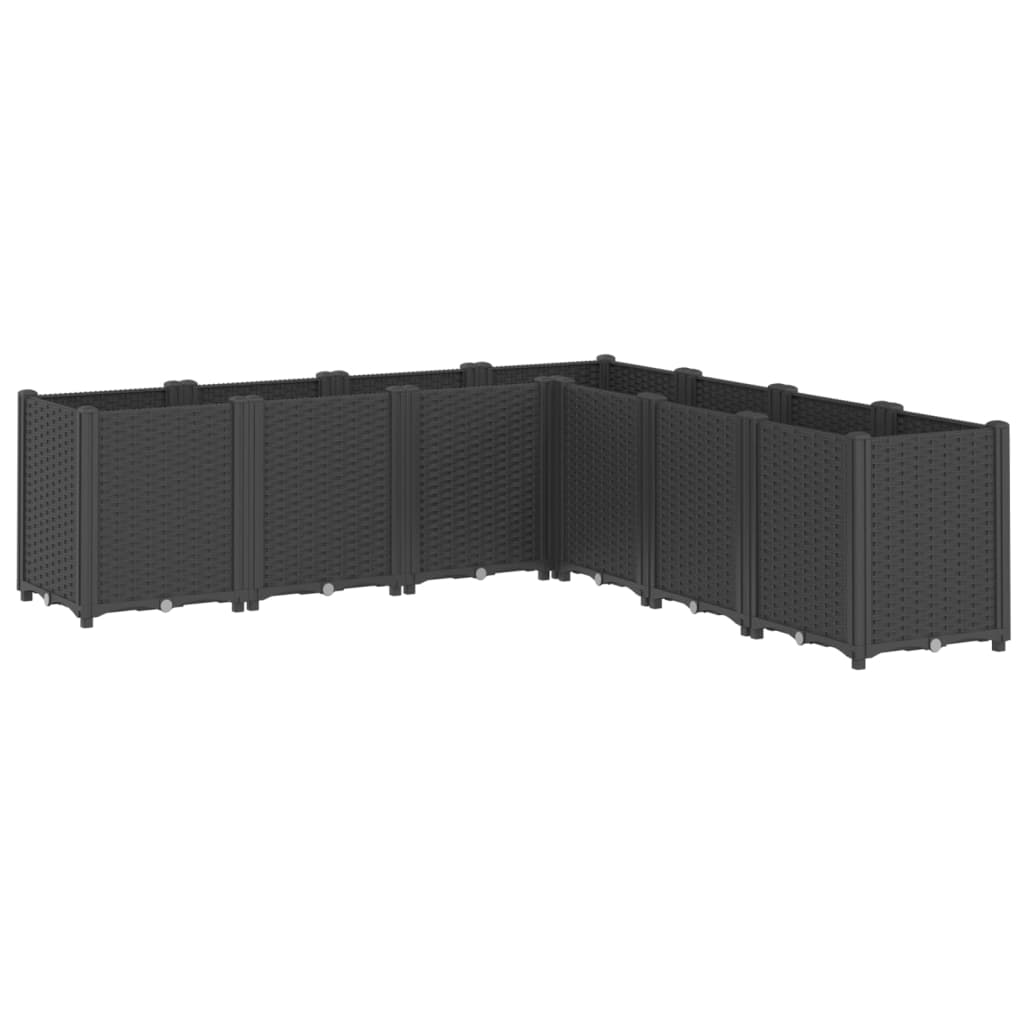 Vidaxl Planning box 160x160x53 cm Polypropene black