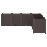 Vidaxl Planning Box 160x160x53 cm Polypropene Brown