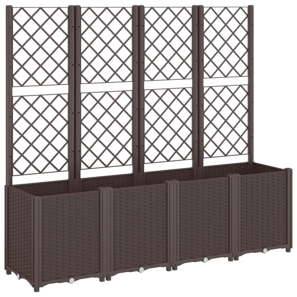 VidaXL Plannet with slats 160x40x140 cm polypropene brown