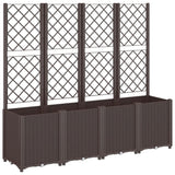 VidaXL Plannet with slats 160x40x140 cm polypropene brown