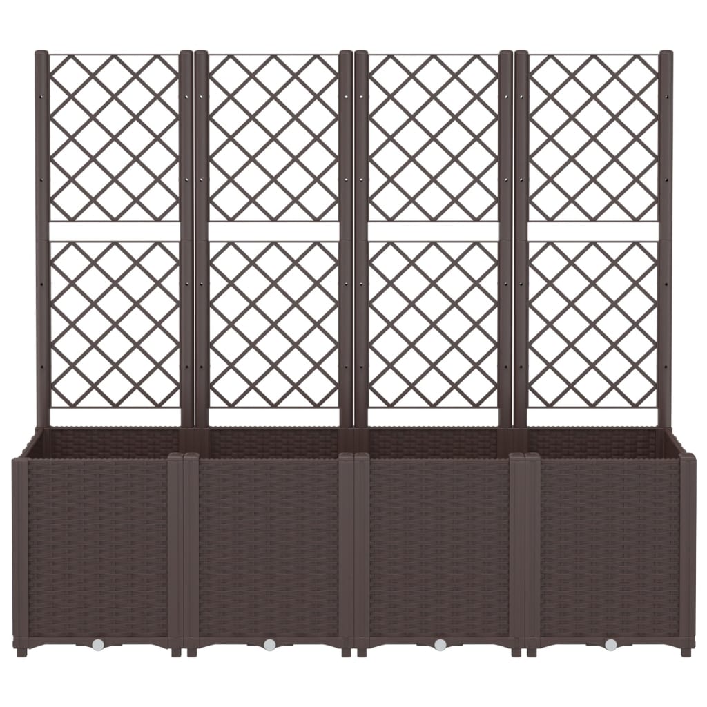 VidaXL Plannet with slats 160x40x140 cm polypropene brown