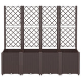 VidaXL Plannet with slats 160x40x140 cm polypropene brown