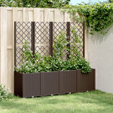 VidaXL Plannet with slats 160x40x140 cm polypropene brown