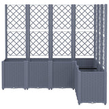 Vidaxl Planning box with slat 160x120x140 cm Polypropene gray