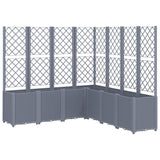 Sadzarka vidaxl z pracą Slat 160x160x140 cm Polipropene Gray