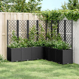 Plantilla Vidaxl con Latwerk 160x160x140 cm Polypropene Black