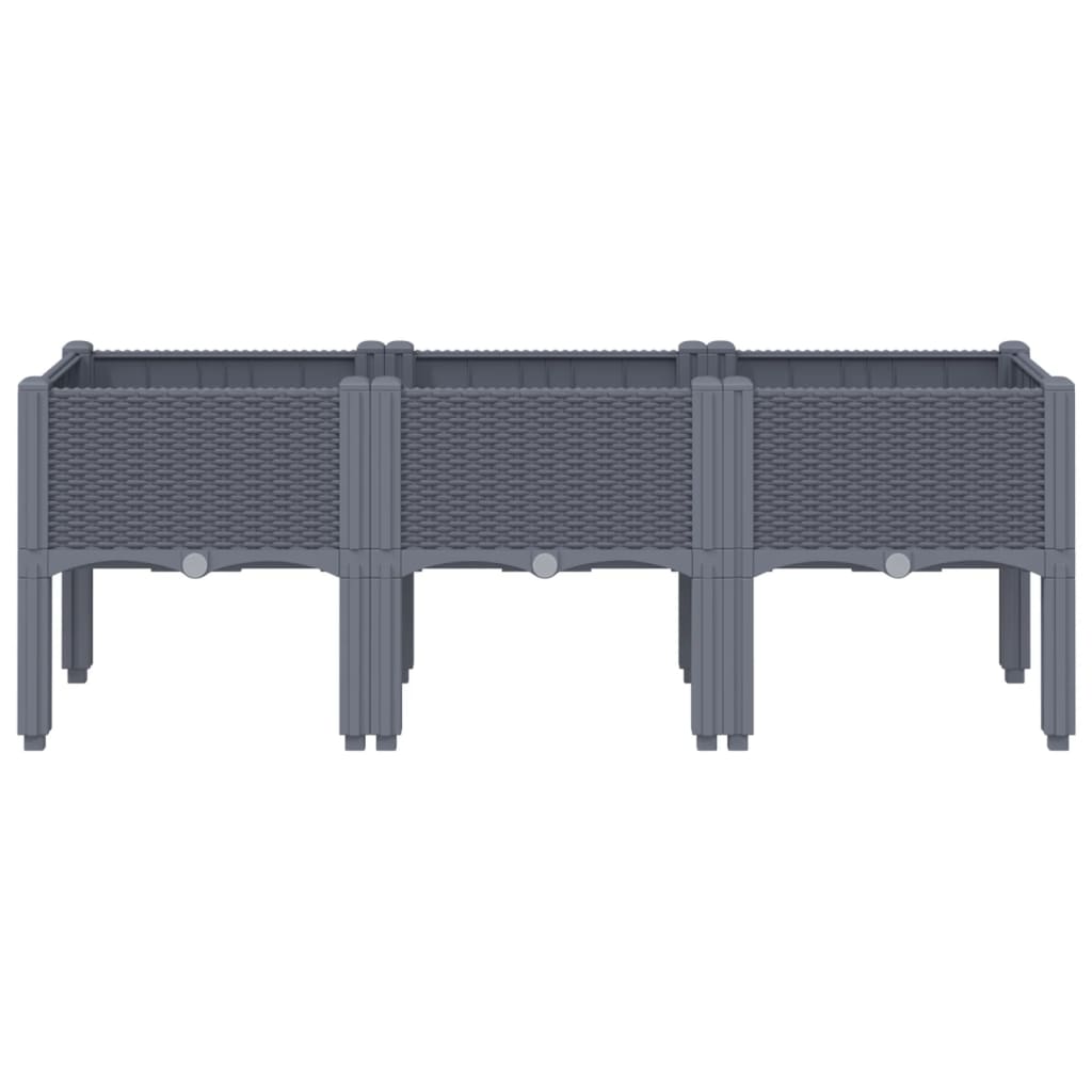 Vidaxl Planning box with legs 120x40x42 cm Polypropene gray