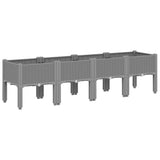 VidaXL Planter with legs 160x40x42 cm Polypropene light gray