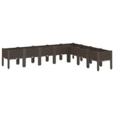 VidaXL Planters with legs 200x160x42 cm Polypropene brown