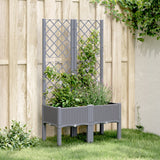 Vidaxl Plannet avec Slat 80x40x142 cm Gray en polypropène