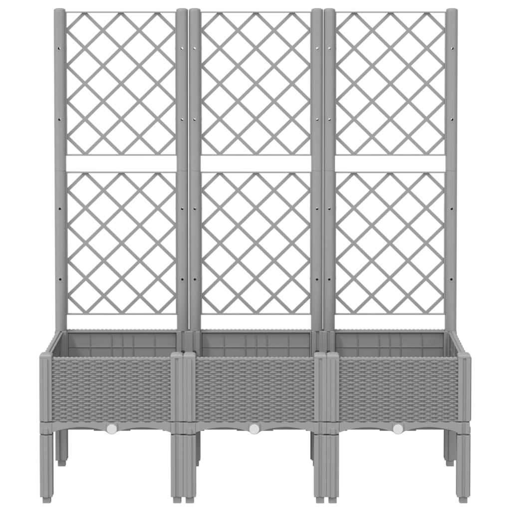 Vidaxl Plantter mat Slat Aarbecht 120x4xx142 cm Polypropen