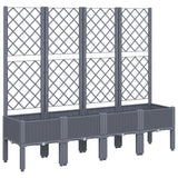 VidaXL Plannet with slats 160x40x142 cm Polypropene gray