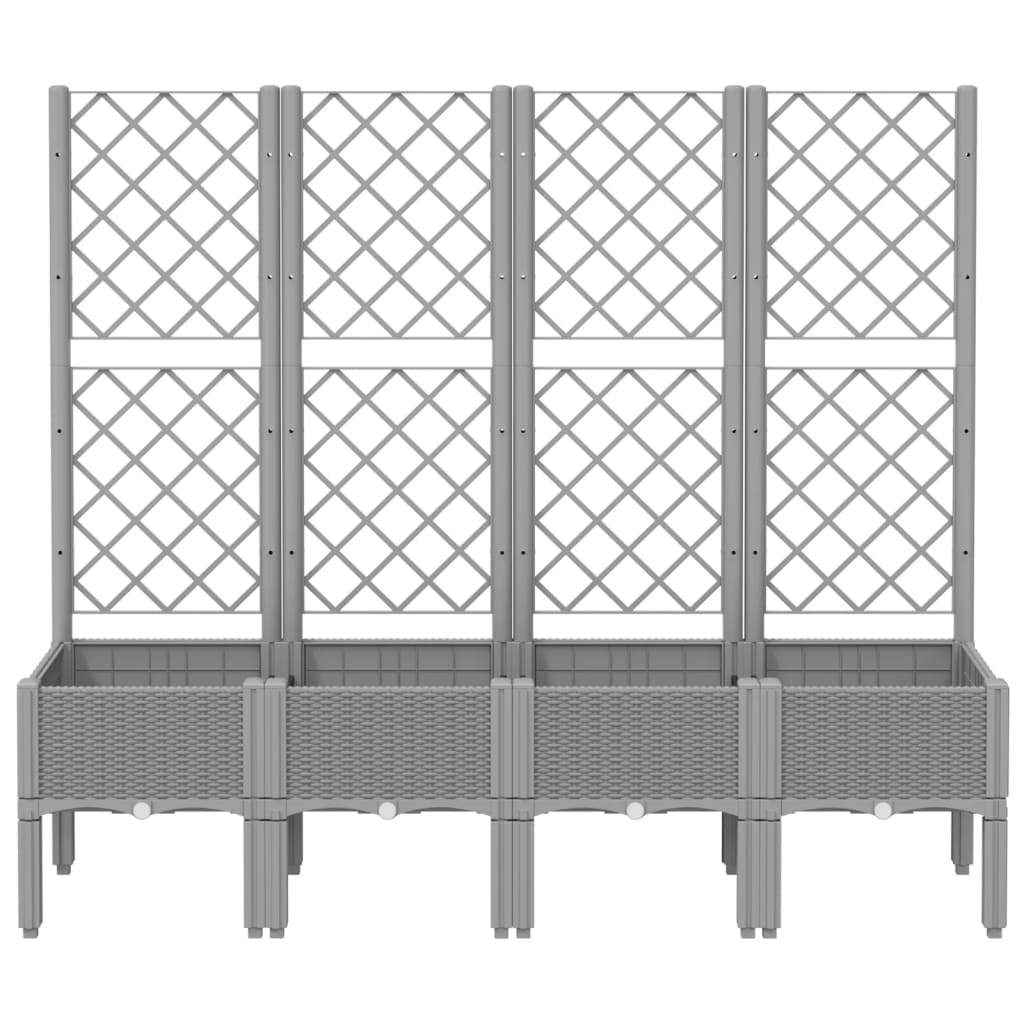 Vidaxl Plannet avec Slats 160x40x142 cm Gris clair en polypropène