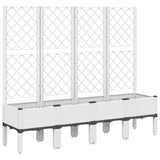 VidaXL Plannet with slats 160x40x142 cm Polypropene white