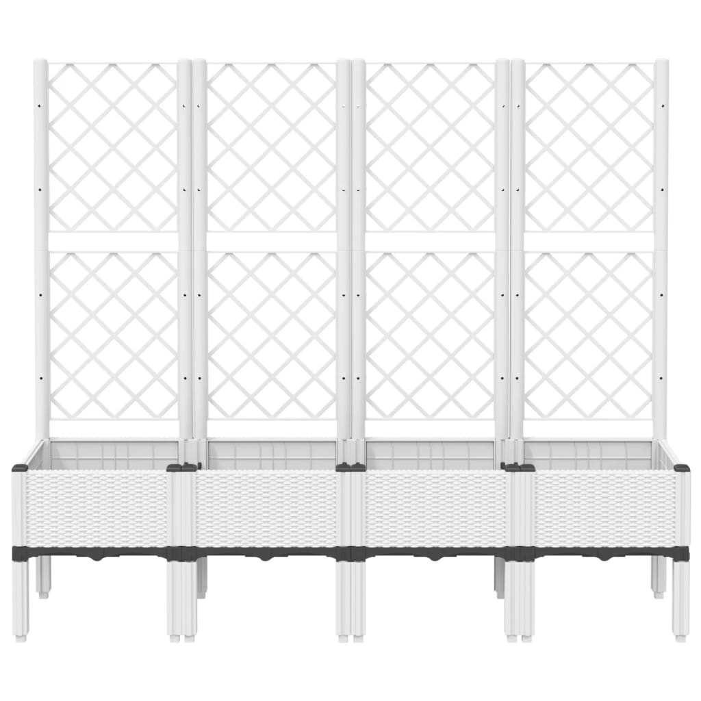 VidaXL Plannet with slats 160x40x142 cm Polypropene white