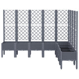 Plantador Vidaxl con Slat Work 200x160x142 cm Polypropene Gray