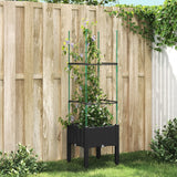 Plannet Vidaxl con Slat Work 40x40x142.5 cm de polipropeno negro