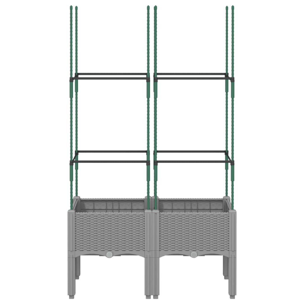 Vidaxl Planning Box con SLAT 80x40x142.5 cm de gris claro polipropeno