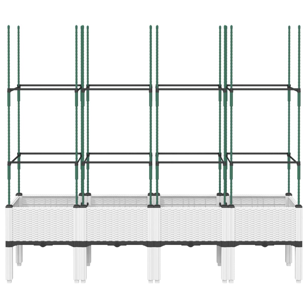 Spanter Vidaxl s Latwerk 160x40x142.5 cm polypropen bílé