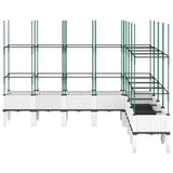 Vidaxl Plantter mat Latwerk 200x160x142.5 cm Polyprope Wäiss