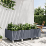 Jardinière Vidaxl avec roues 150x80x54 cm Gray en polypropène