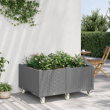 Vidaxl Planter s koly 100x80x54 cm polypropen světle šedá