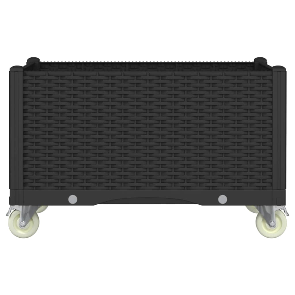 Vidaxl Planning box with wheels 80x50x54 cm Polypropene black