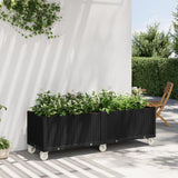 Plantilla Vidaxl con ruedas 160x50x54 cm polipropeno negro