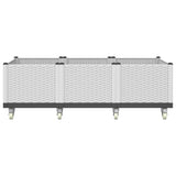 Vidaxl fioriera con ruote 150x80x54 cm Polypropene White