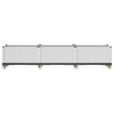 Vidaxl plantenbak met wielen 240x50x54 cm polypropeen wit