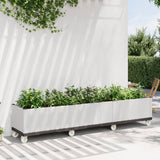 Plantilla Vidaxl con ruedas 240x50x54 cm Polypropene White