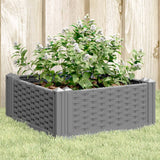 Vidaxl planter med stifter 42.5x42.5x28.5 cm polypropen lysegrå