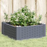 VidaXL Planter with pins 42.5x42.5x28.5 cm Polypropene gray